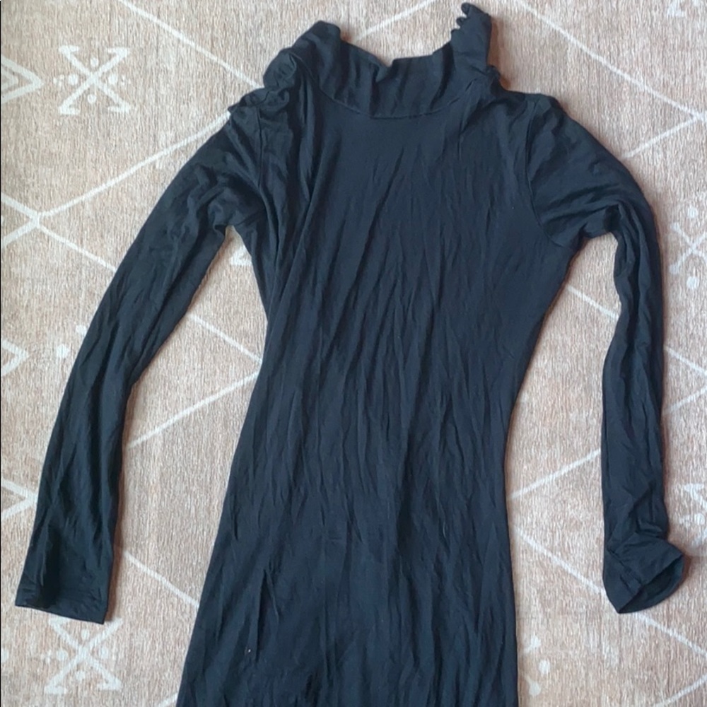 Novella Royale black long dress open back